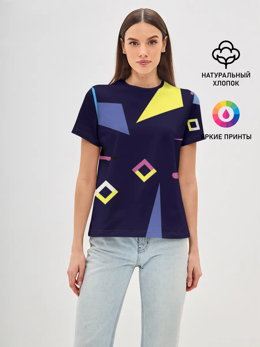 Женская базовая футболка / Танец геометрии