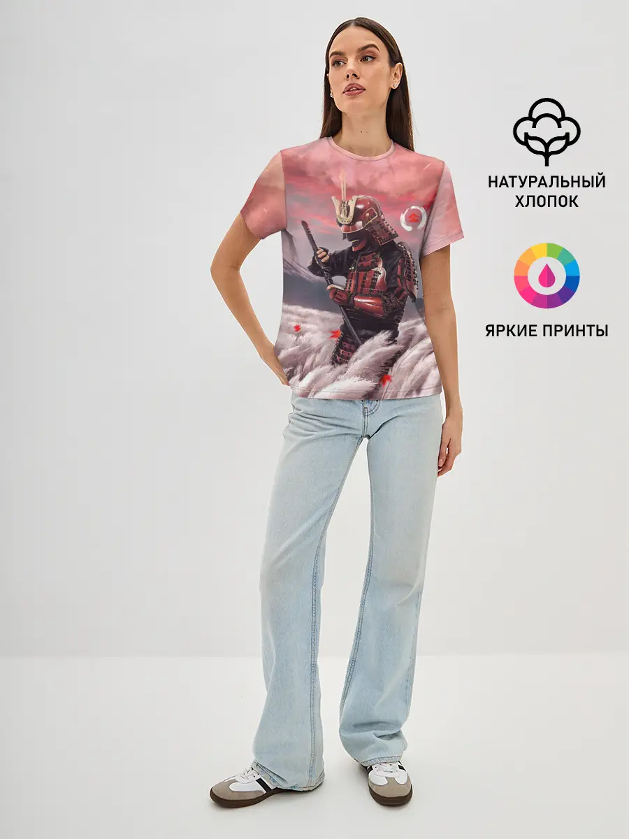 Женская базовая футболка / Ghost of Tsushim | Призрак Цусимы