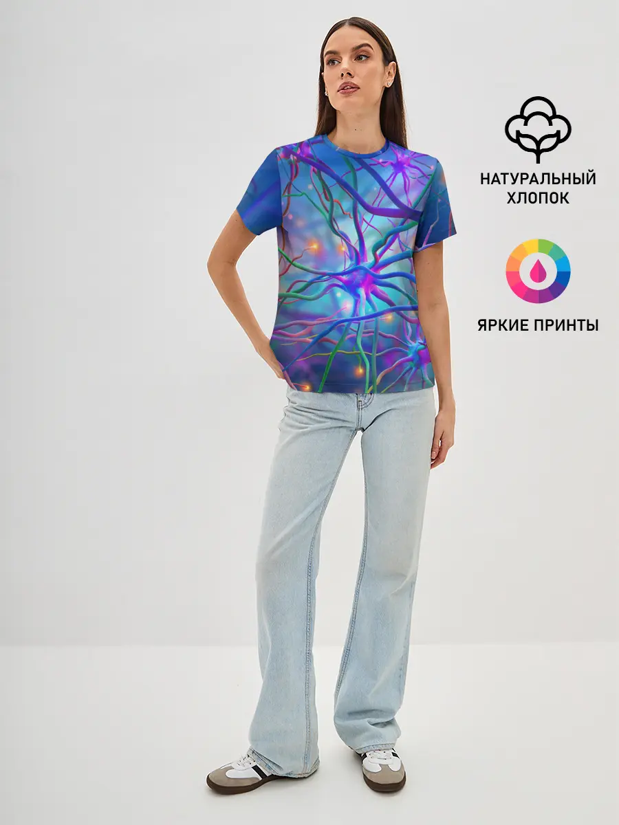 Женская базовая футболка / НЕРВНЫЕ ОКОНЧАНИЯ