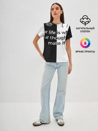 Женская базовая футболка / Our life