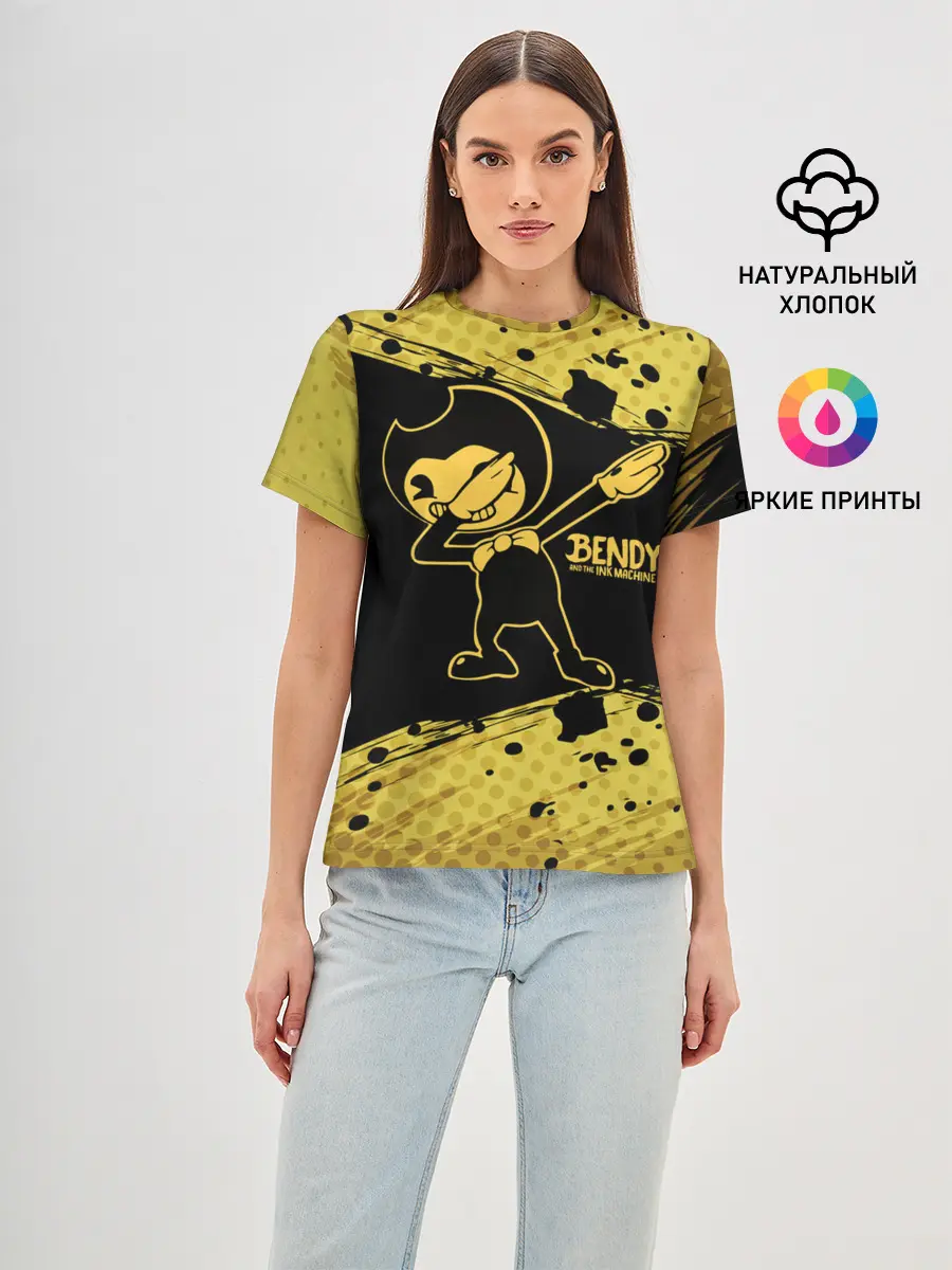 Женская базовая футболка / BENDY AND THE INK MACHINE.