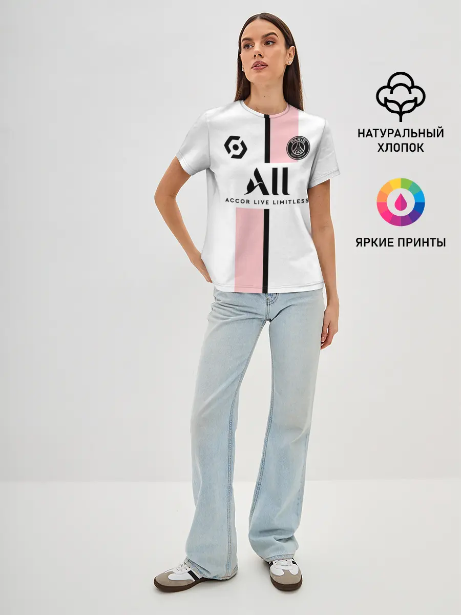 Женская базовая футболка / Неймар ПСЖ гостевая форма 2021/2022