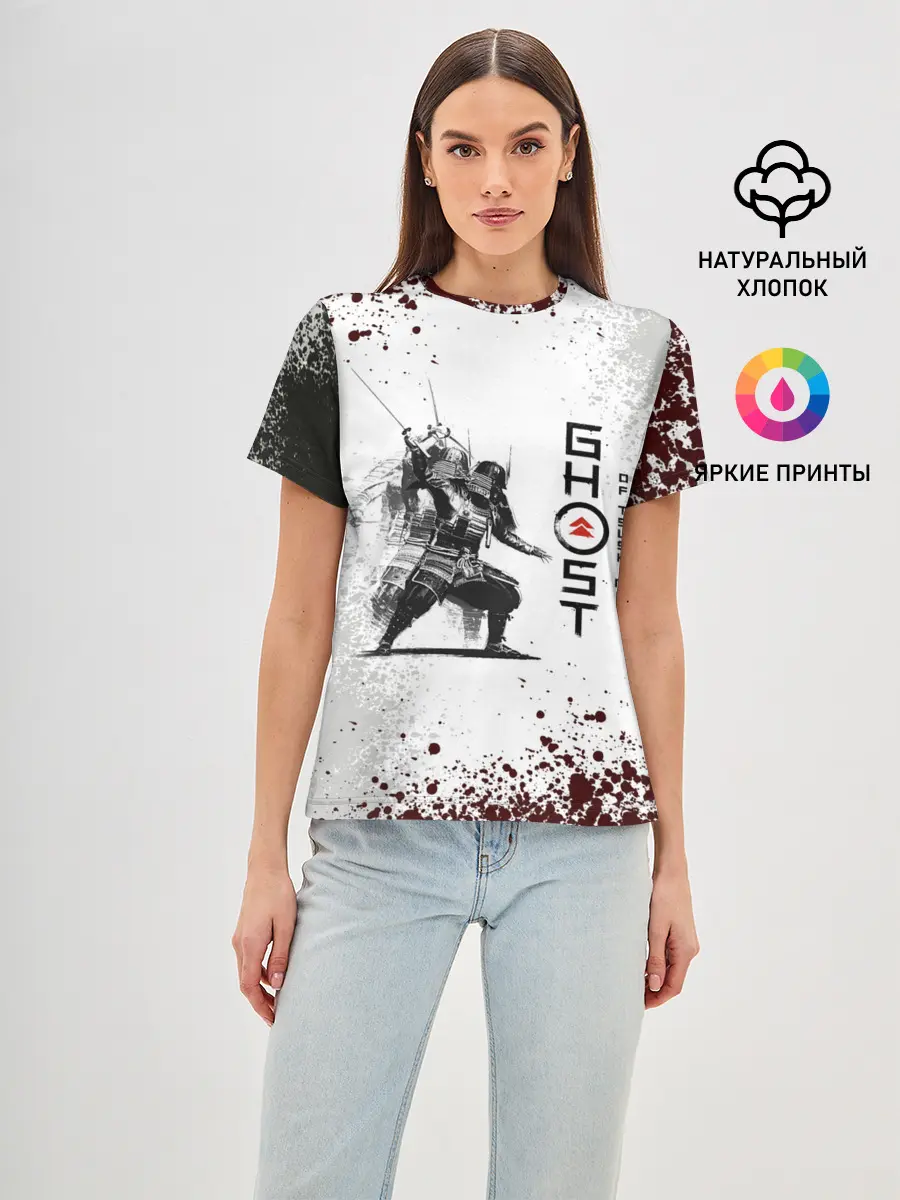 Женская базовая футболка / Ghost of Tsushim | Призрак Цусима