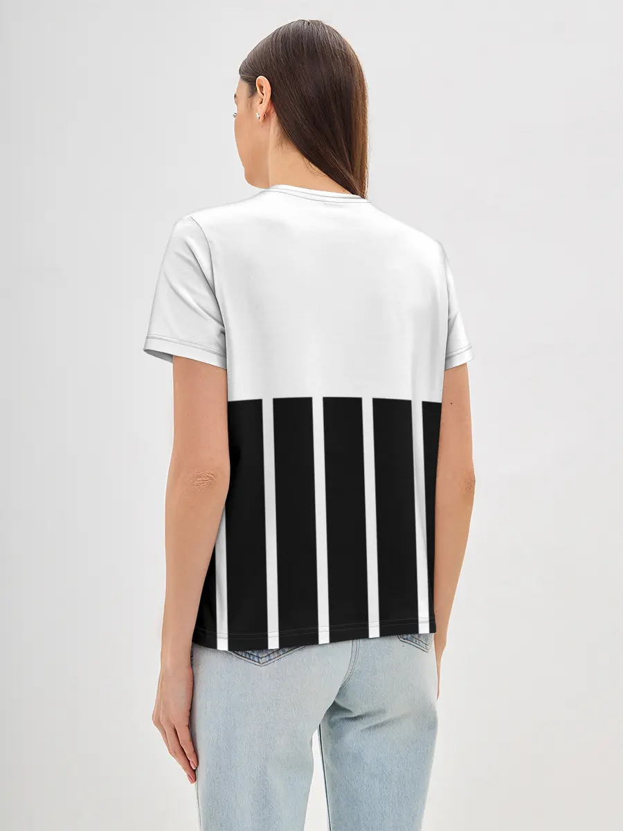 Женская базовая футболка / Juventus | Tee Black and White