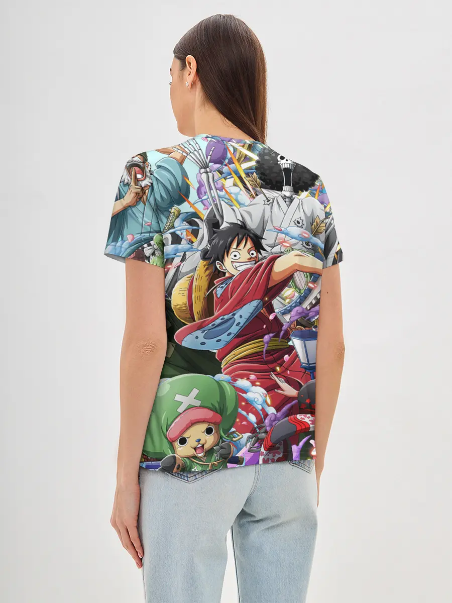 Женская базовая футболка / One Piece стикербомбинг