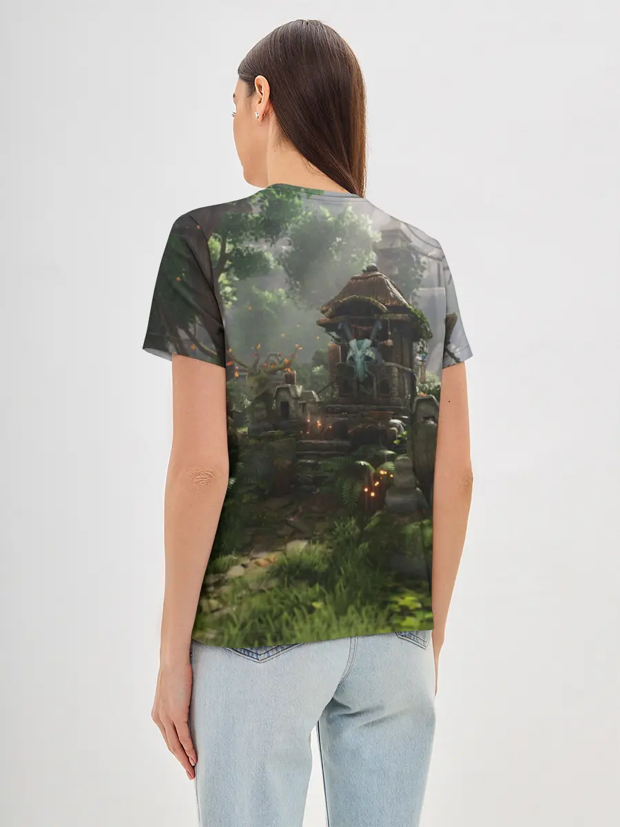 Женская базовая футболка / Кена и Мост Духов