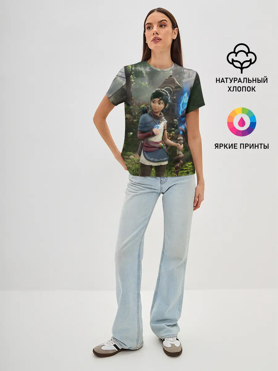 Женская базовая футболка / Кена и Мост Духов