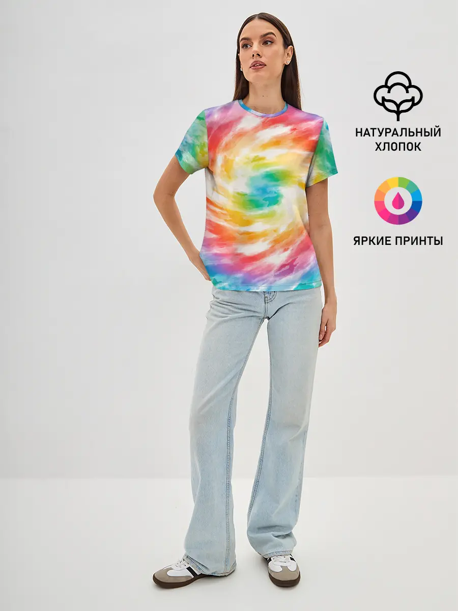 Женская базовая футболка / РАДУЖНЫЙ УРАГАН | HURRICANE