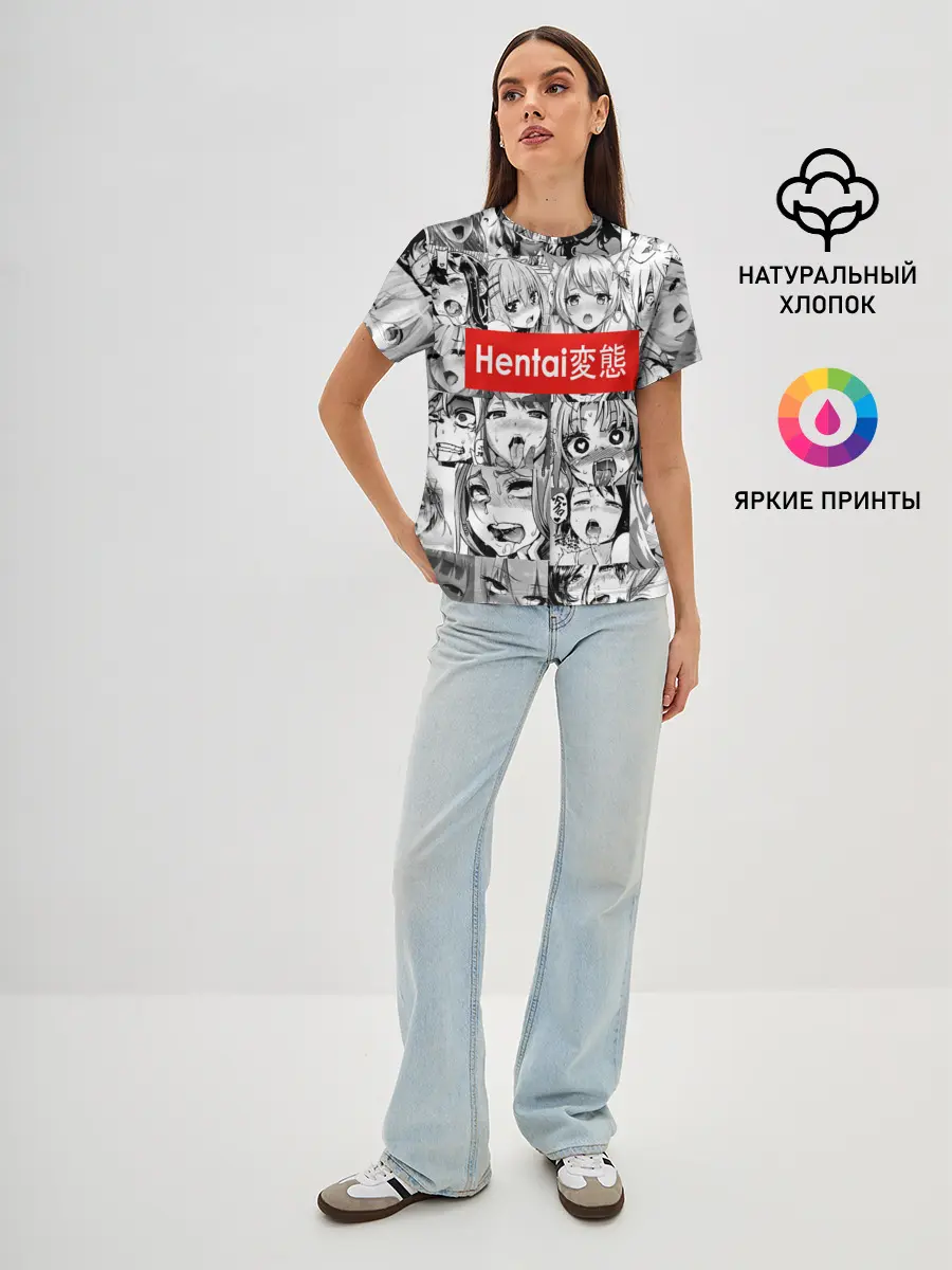 Женская базовая футболка / Японская анимация