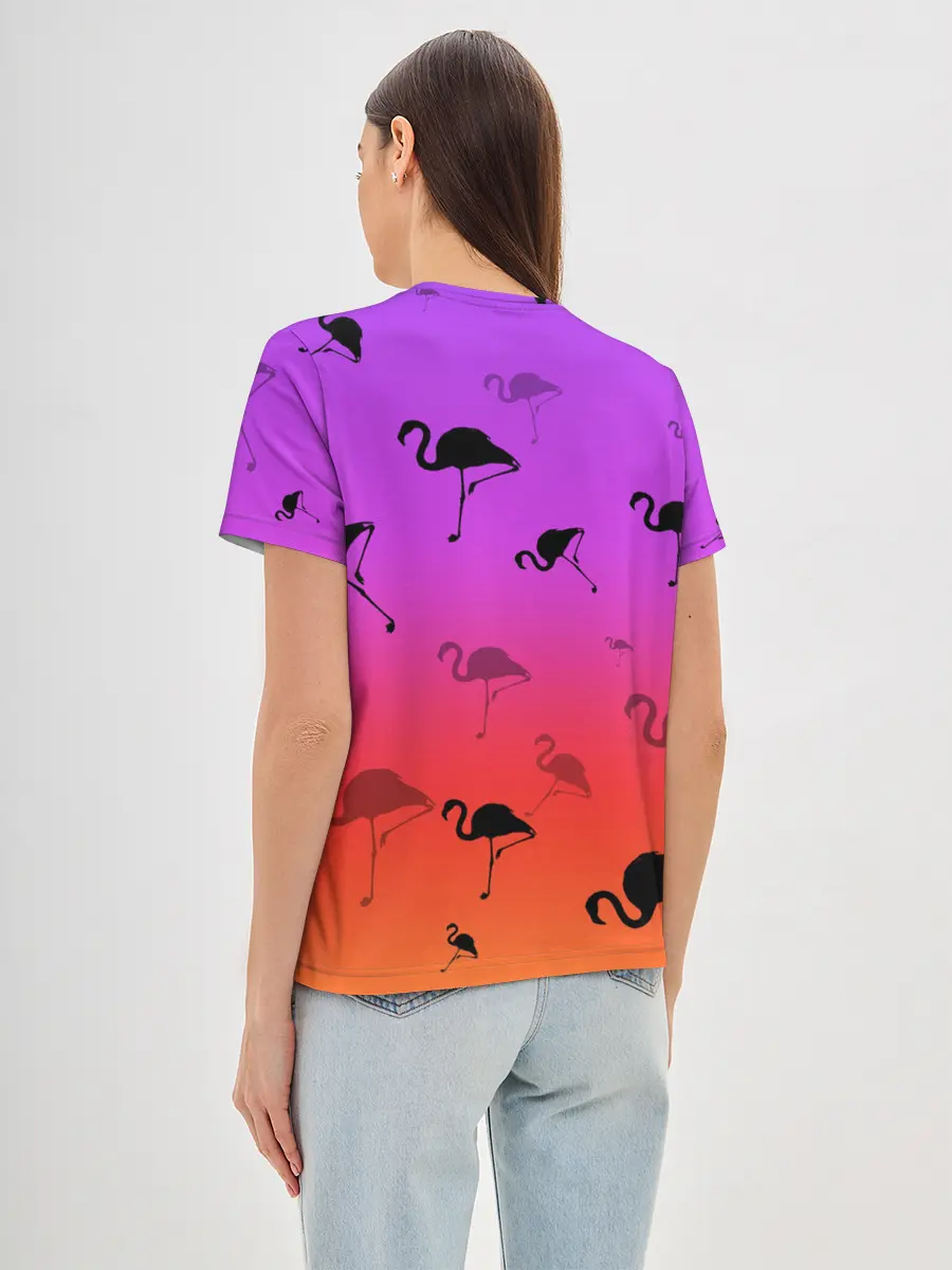Женская базовая футболка / Фламинго