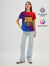Женская базовая футболка / FC Barcelona color sport