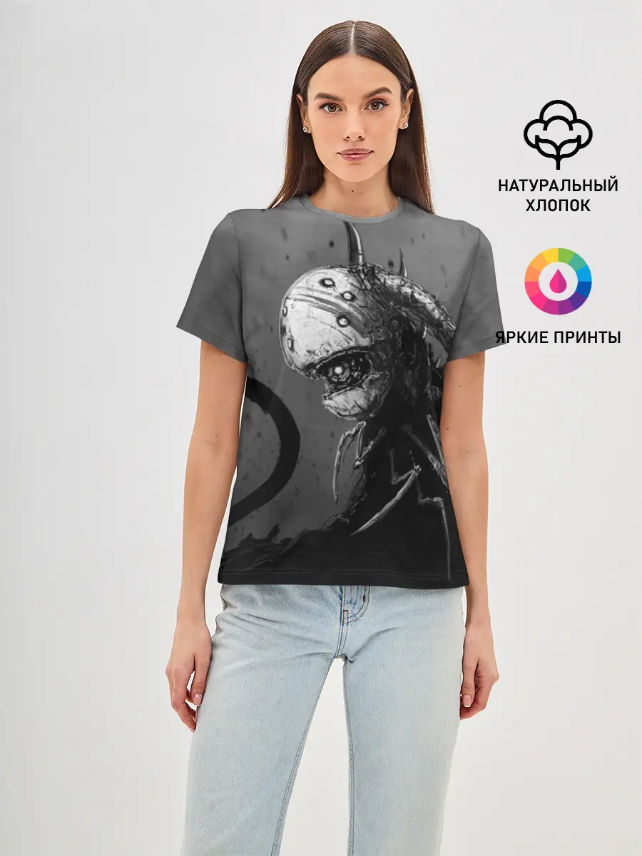 Женская базовая футболка / Чернозём - Хронос