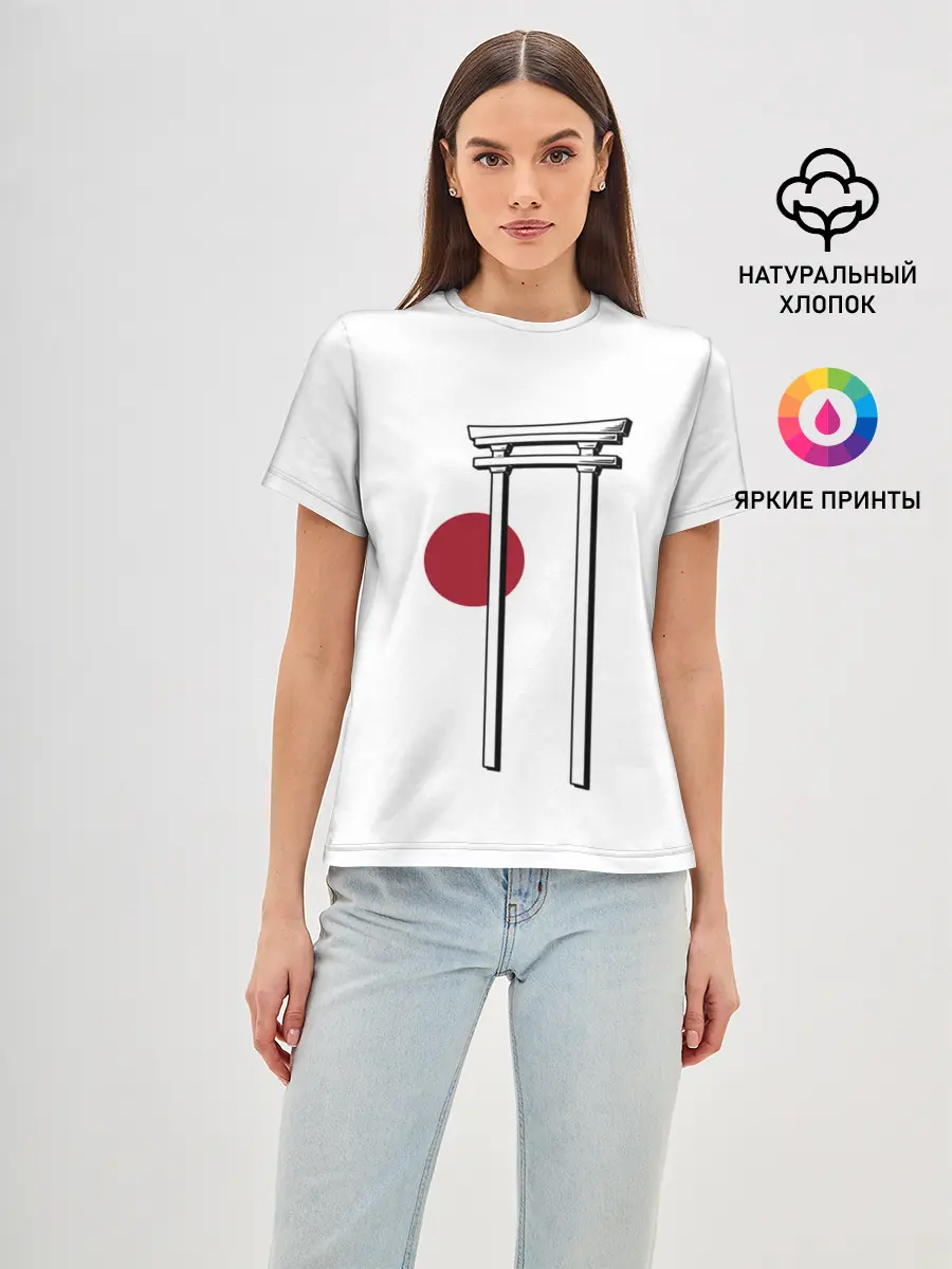 Женская базовая футболка / Япония Тории | Torii in Japan