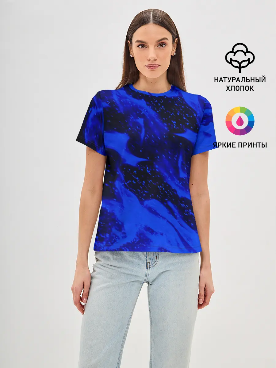 Женская базовая футболка / СИНИЙ ОГОНЬ