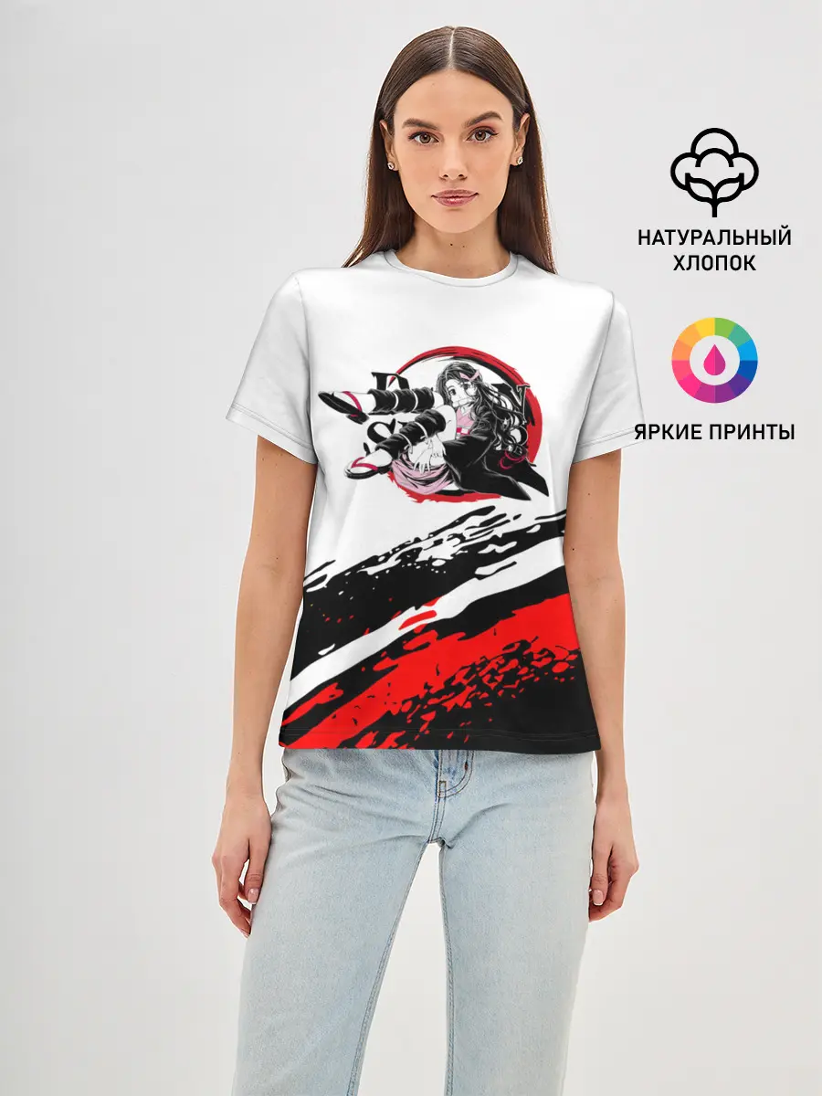 Женская базовая футболка / Незуко Камадо | Клинок, рассекающий демонов