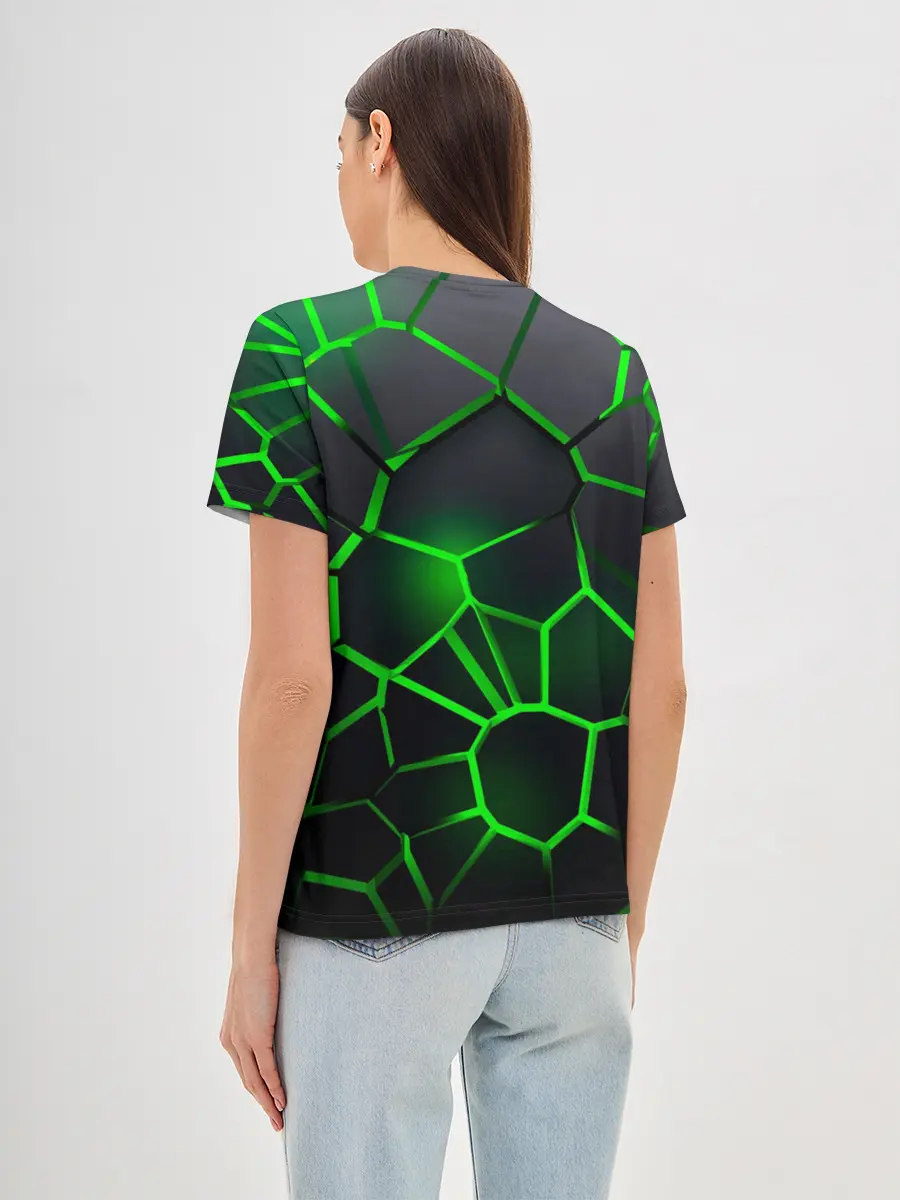 Женская базовая футболка / Skoda 3D плиты с подсветкой