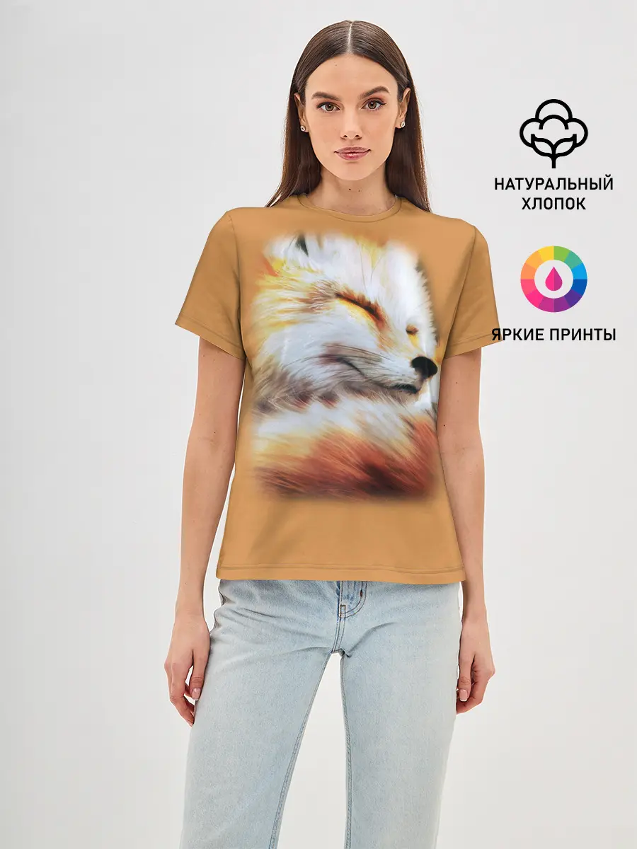 Женская базовая футболка / Лисичка