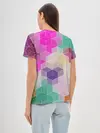 Женская базовая футболка / Абстрактный разноцветный узор