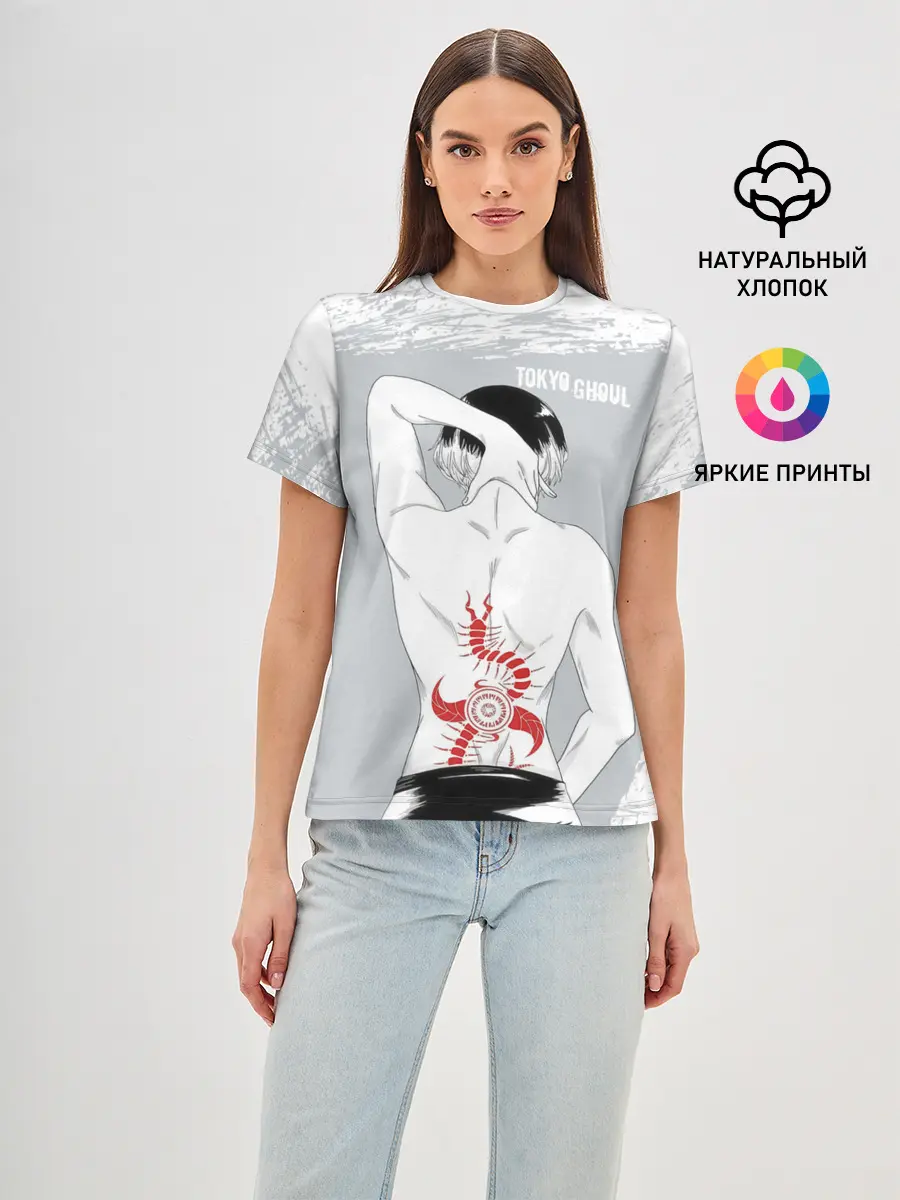 Женская базовая футболка / Sasaki kagune tattoo