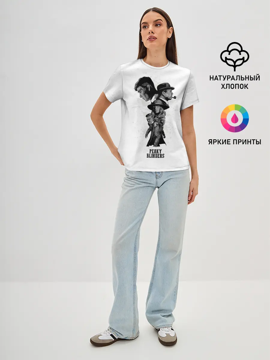 Женская базовая футболка / Острые козырьки