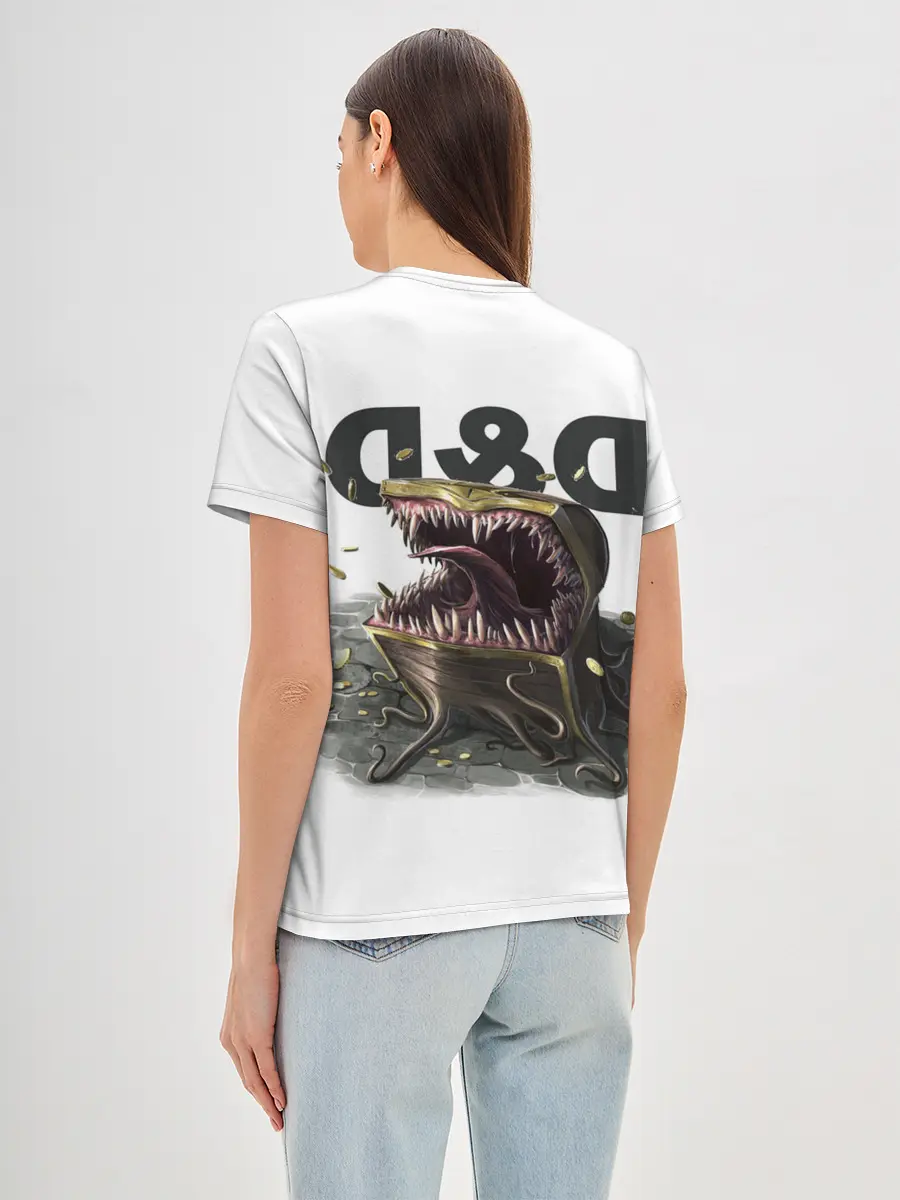 Женская базовая футболка / D&D | Мимик-сундук | ДнД