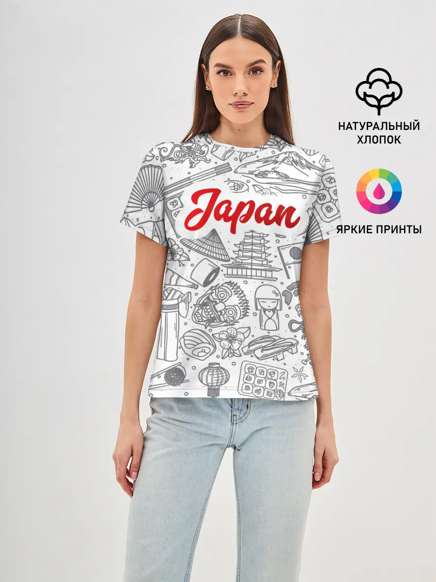 Женская базовая футболка / Япония | Страна Восходящего Солнца