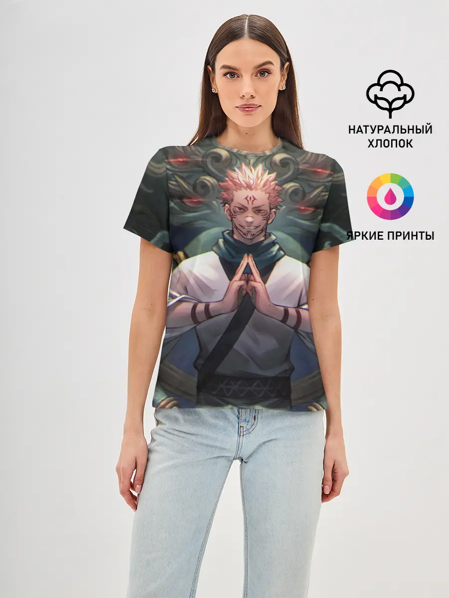 Женская базовая футболка / МАГИЧЕСКАЯ БИТВА | SUKUNA