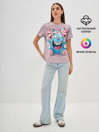 Женская базовая футболка / MONSTER