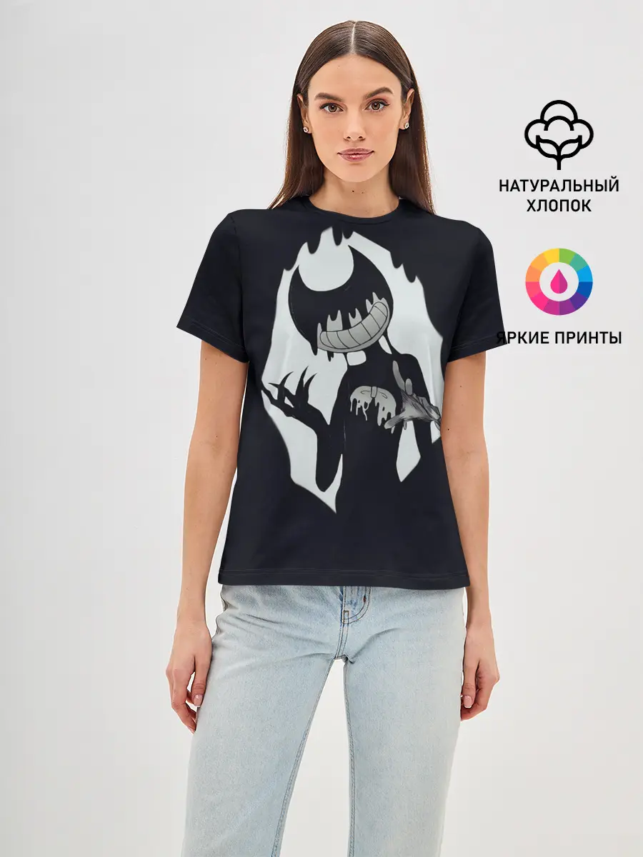Женская базовая футболка / Bendy And The Ink Machine