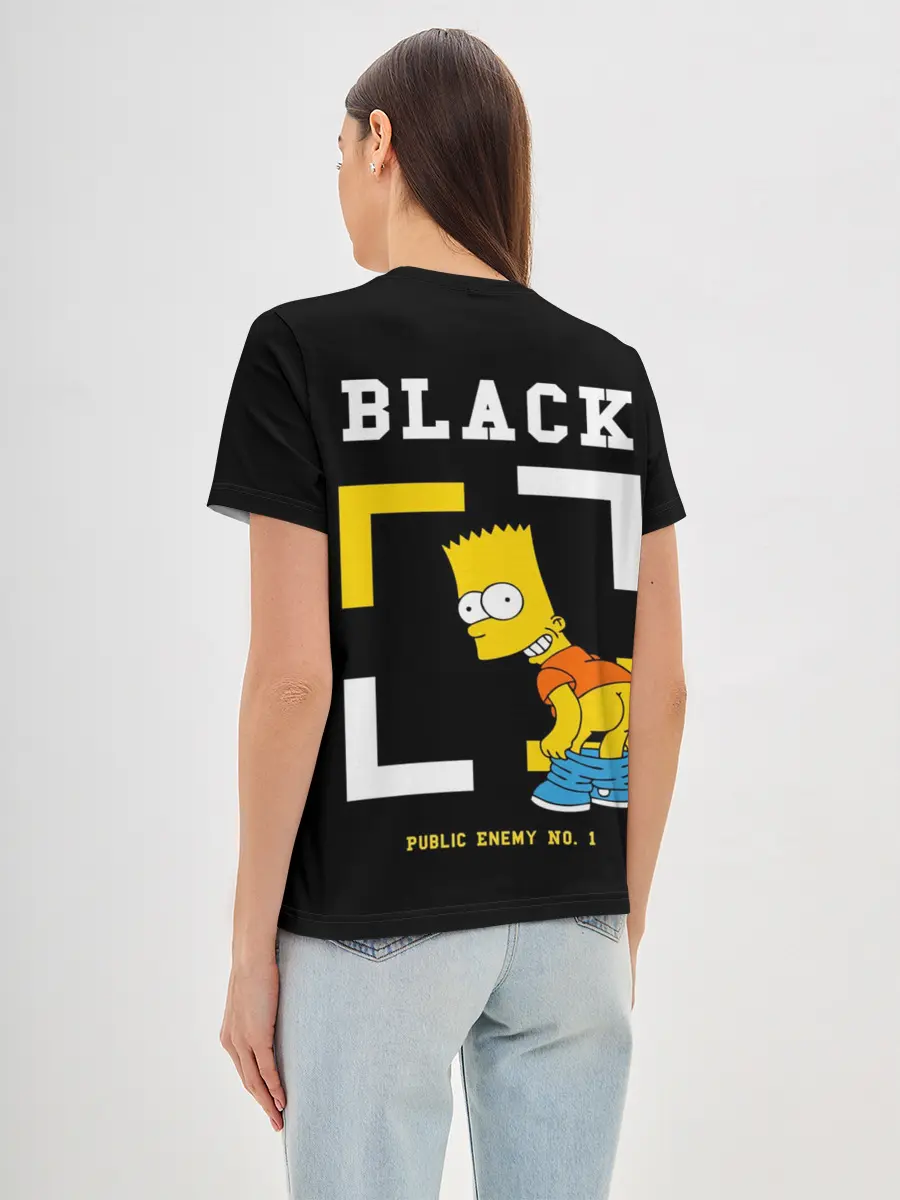 Женская базовая футболка / Симпсоны х ON BLACK