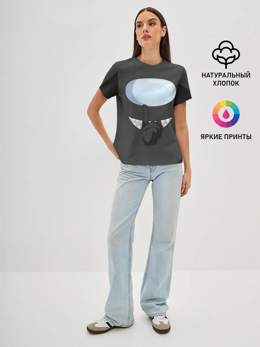 Женская базовая футболка / AMONG US | BLACK IMPOSTOR