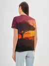Женская базовая футболка / СОЛНЦЕ НАД АФРИКОЙ
