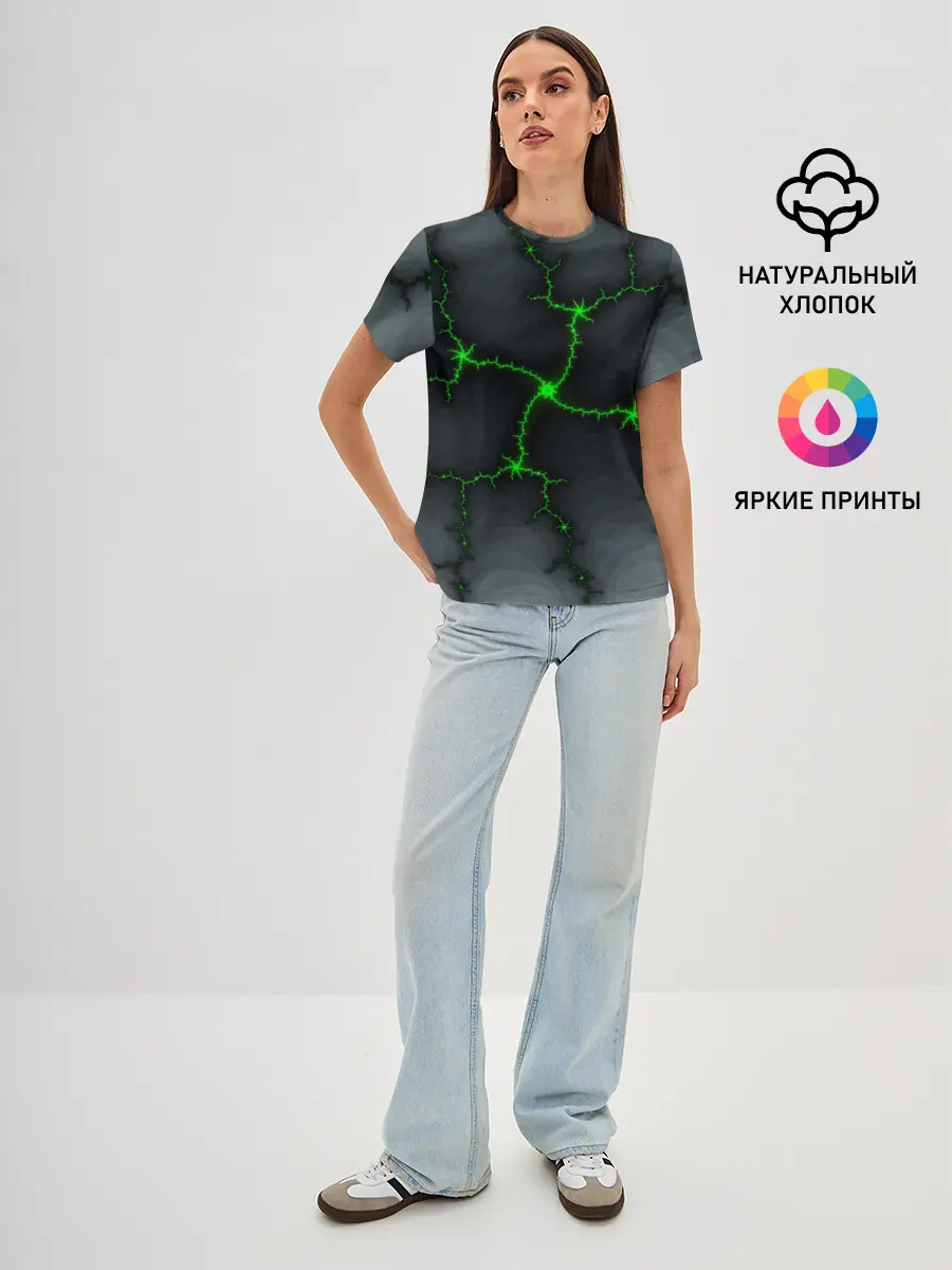 Женская базовая футболка / ABSTRACT LED
