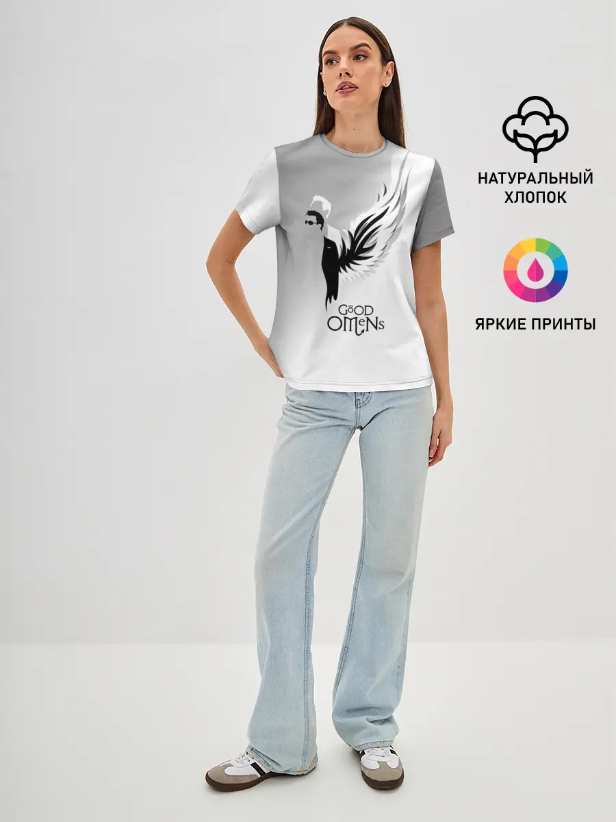 Женская базовая футболка / Good Omens