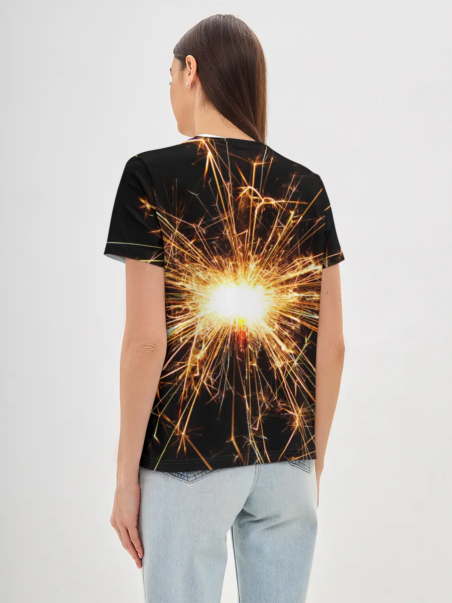 Женская базовая футболка / фейерверк души