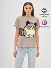 Женская базовая футболка / Великий Grumpy Cat