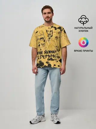 Мужская футболка оверсайз / Hazbin Hotel