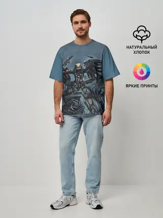 Мужская футболка оверсайз / Фильм Хищник