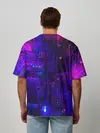 Мужская футболка оверсайз / NEON CUBES