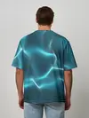 Мужская футболка оверсайз / Neon lines
