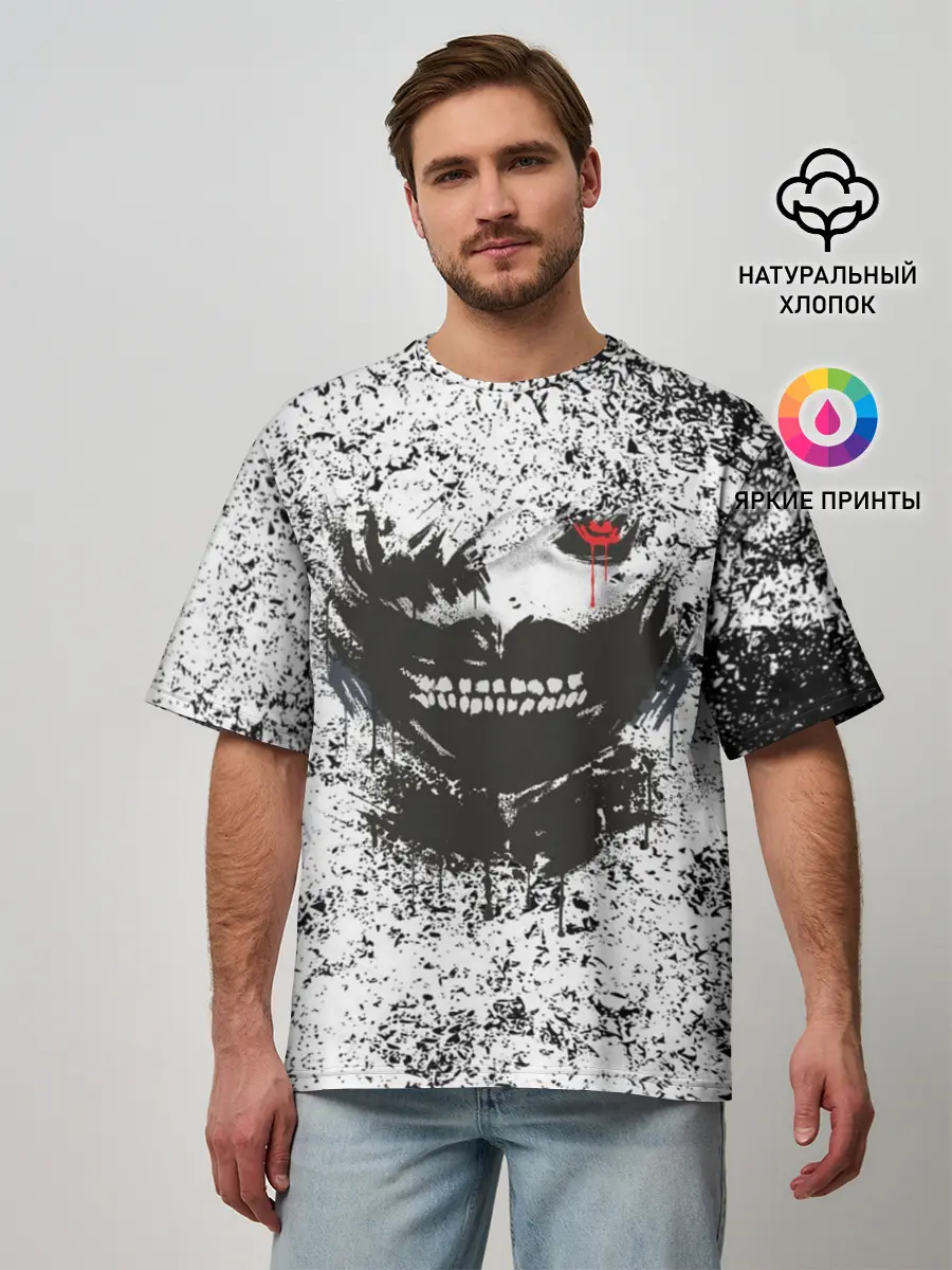 Мужская футболка оверсайз / Kaneki Ken