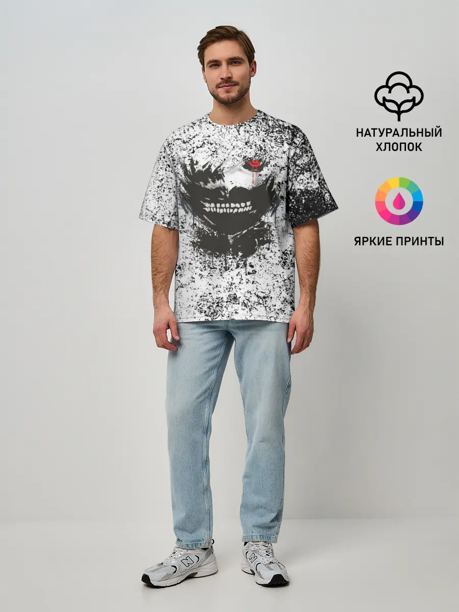 Мужская футболка оверсайз / Kaneki Ken