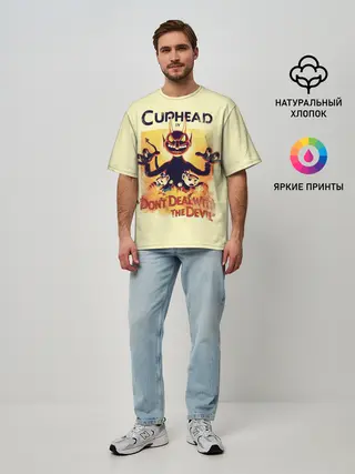 Мужская футболка оверсайз / Cuphead