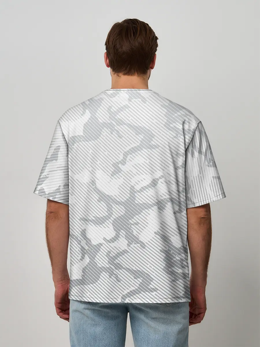 Мужская футболка оверсайз / Lite Camouflage Lines
