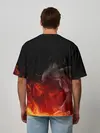 Мужская футболка оверсайз / Юно в огне | Чёрный клевер