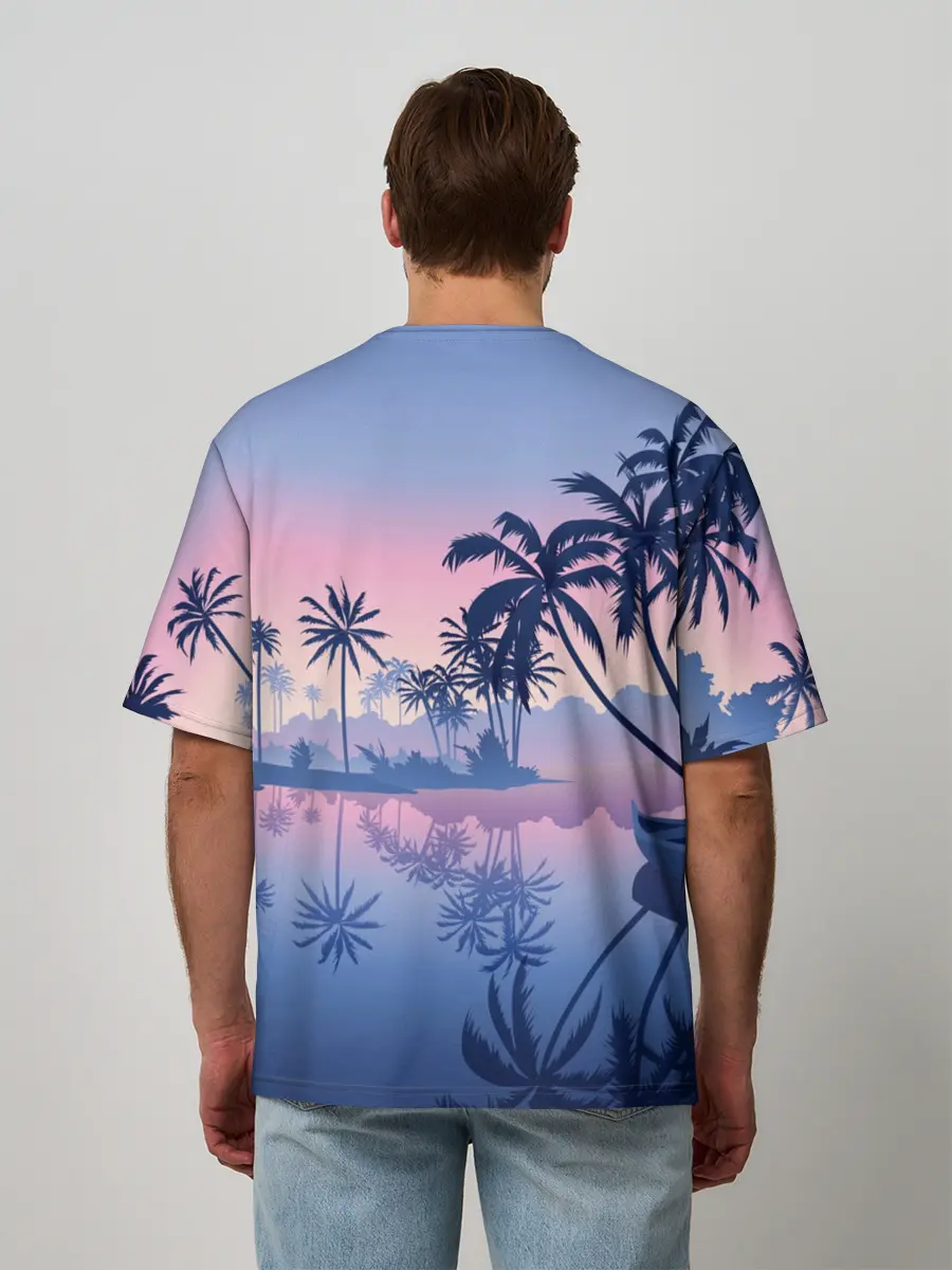 Мужская футболка оверсайз / Тихая заводь