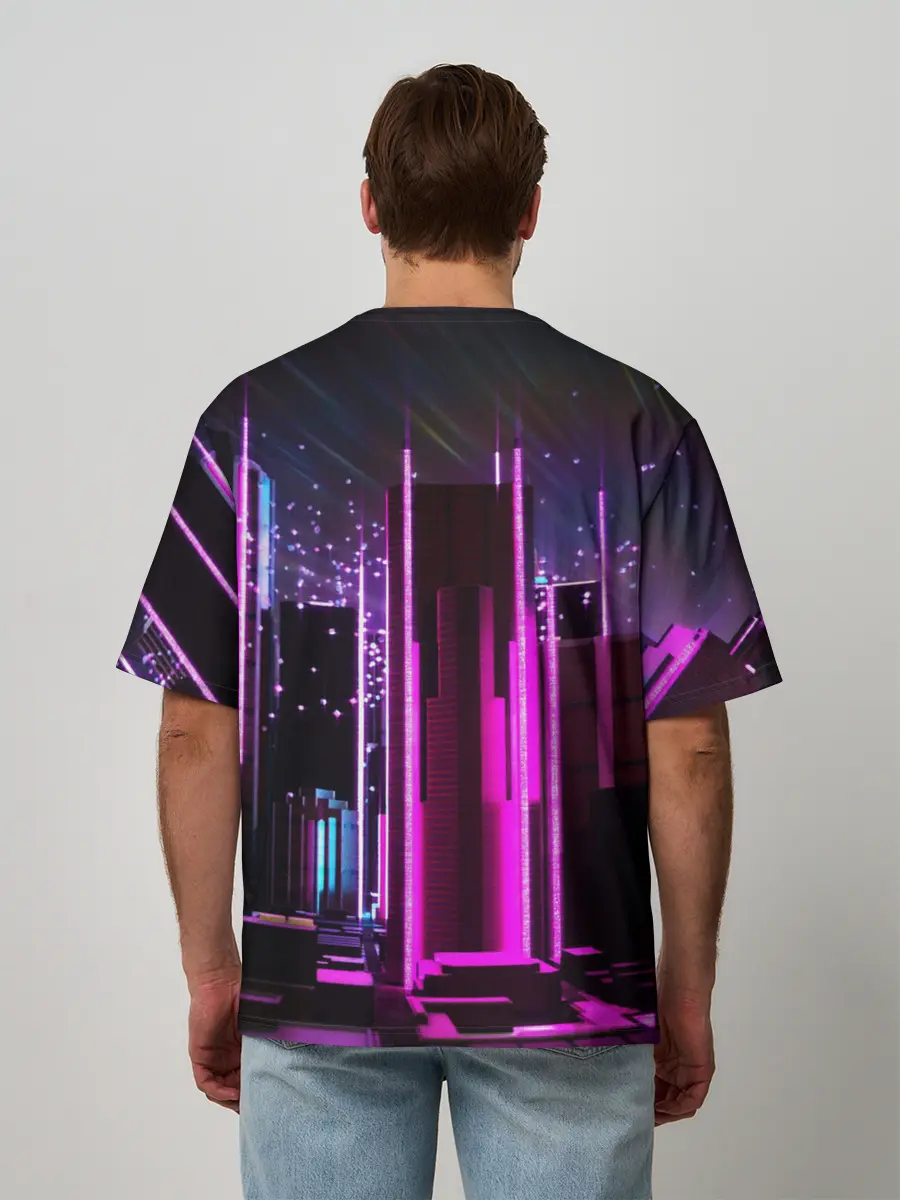 Мужская футболка оверсайз / PINK CITY