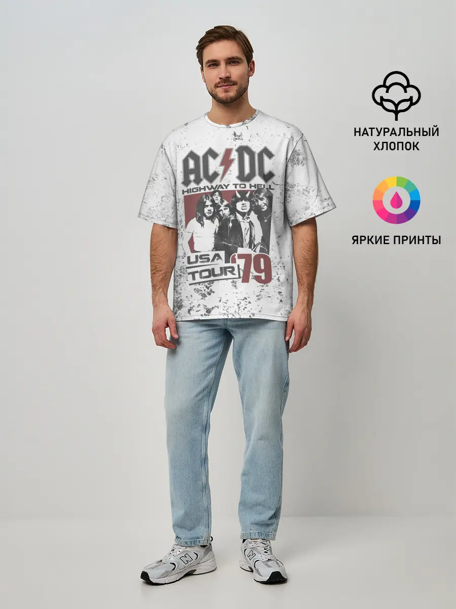 Мужская футболка оверсайз / AC/DC