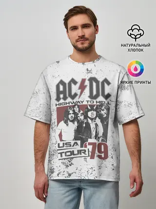 Мужская футболка оверсайз / AC/DC