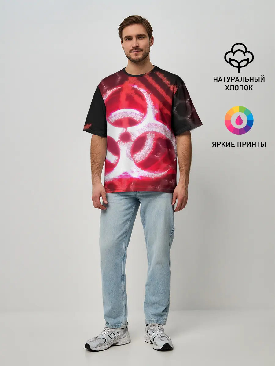 Мужская футболка оверсайз / Plague Inc ShB